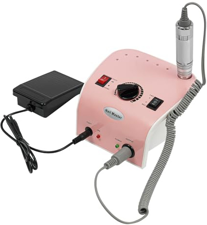 Fresa de uñas eléctrica, 35 W, 0-35000 rpm, juego de manicura y pedicura, set de cuidado de uñas eléctrico con 5 brocas