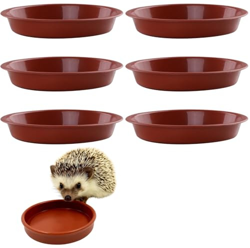 6PCS Hedgehog Food Bowls Guinea Pig Food Bowl Ideal for Rabbits and Other Small Animals Pet Bowls for Lightweight Yet Durable Easy to Clean and Reuse 15.8cm Wide 2cm Low Deep Designed