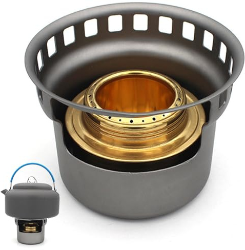 Réchaud à alcool en alliage d'aluminium ultraléger et efficace, brûleur de camping portable pour randonnée, pique-nique, cuisine en plein air avec sac de rangement, utilisation en voyage