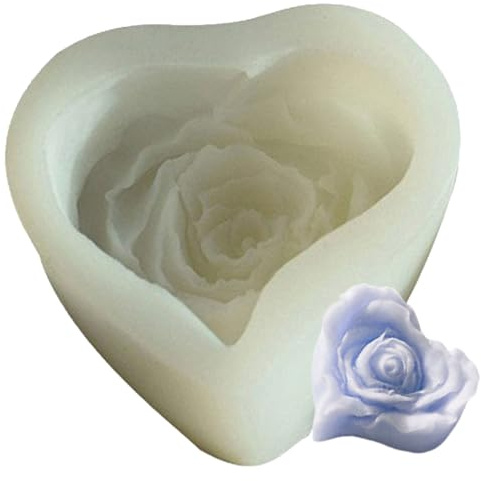in silicone – piccole statuine in silicone a forma di cuore | Stampo per sapone profumato – per gesso, fondente, argilla, soggiorno, camera da, feste, San, Capodanno