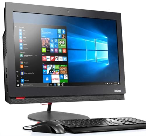 Lenovo ThinkCentre M700Z Ordinateur de Bureau Tout-en-Un 21,5 FHD, Intel Core i3-6100, RAM 8Go, SSD 256Go, WiFi, Bluetooth, Clavier AZERTY US, Windows 11 Pro (Reconditionné)