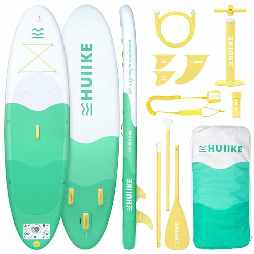 HUIIKE Stand Up Paddle Board för Vuxna med Tillbehör - Paddel, Fenor, Pump. Uppblåsbar Sup-bräda Utmärkt Stabilitet och Hållbarhet. 305 x 84 x 15 cm, Maximal Belastning 130 kg