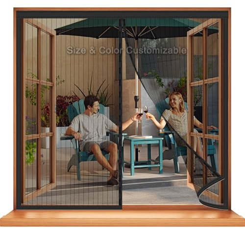 Ventana Mosquitera Magnética a Medida – Ancho Individual 50-200 cm, Cierre Magnético Potente, Protección Antiinsectos para Puerta Principal & Balcón