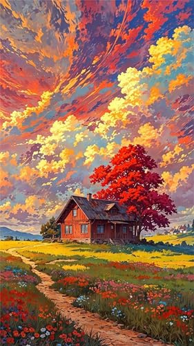 Puzzle 100 Teile Erwachsene,40 x 28 cm Aussichtshütte Herausforderndes Geschicklichkeitsspiel,Legespiel mit Poster,Stressabbau & Wanddekoration