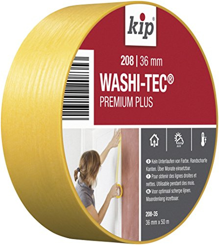 kip DUCK Feinkrepp 107-02, Malerkrepp Innen, 30mm x 50m | Abklebeband, imprägniertes Kreppband, scharfe Kanten, Streichen & Lackieren