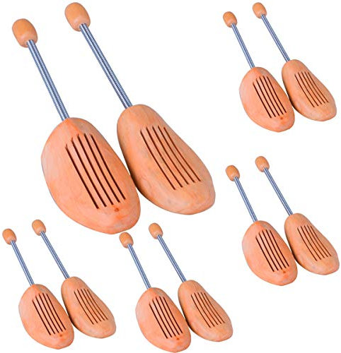 Torten Trends SCHUHSPANNER 5 Paar aus Holz Spiralfeder Schuhdehner Schuhformer Schuhweiter 45-46