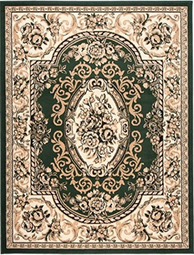 Carpeto Orientteppich Teppich Grün 200 x 300 cm Ornamente Muster Kurzflor Verona Kollektion