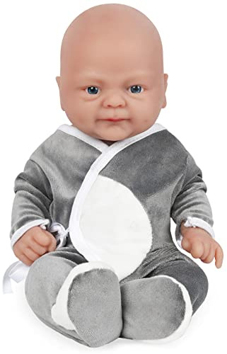 Vollence Bambola Realistica in Silicone da 36 cm, Neonata Anatomica con Dettagli Autentici e Pelle Morbida, Carina e Realistica Ragazzo, Perfetta per Bambini e Collezionisti