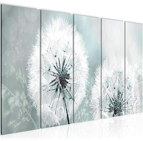 Runa Art Bild Pusteblume Wandbilder auf Vlies Leinwand 5 Teilig Wanddekoration Wohnzimmer Schlafzimmer 207156b