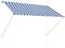 vidaXL Tenda retrattile 200 x 150 cm Blu e Bianco Tenda da sole Giardino
