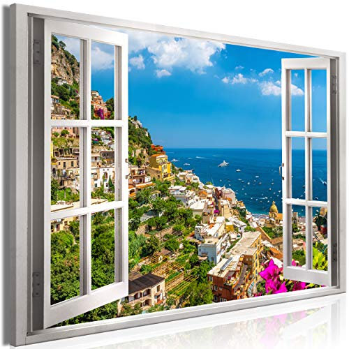 decomonkey Wandbilder Fensterblick 60x40 cm 1 Teilig Leinwandbilder Natur