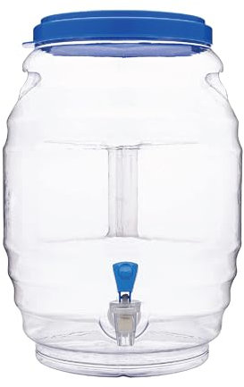 CHAMPS Vitrolero Dispensador de agua de 3 galones, dispensador de bebidas de plástico sin BPA para agua fresca, jugo, tés helado y limonada, grandes dispensadores de bebidas para fiestas, boquilla