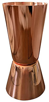 [NOVA] Medidor de cóctel de cobre, acabado de cobre pulido, acero inoxidable (doble), 25 ml/50 ml