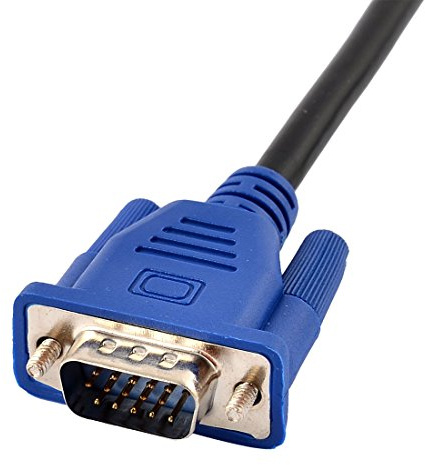Ruilogod MONITOR 15 PIN VGA VAGA VGA al macho M/M Cable de extensión Cable adaptador de cable 70 cm de largo