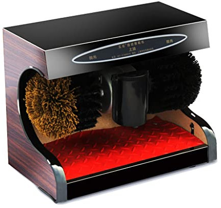 Lucidascarpe elettriche, Pulisci scarpe con spazzole, Lucidascarpe, Macchina a induzione automatica, Scarpe elettriche BS, Lucidascarpe elettrica ultra resistente di qualità per hotel (grano del legn