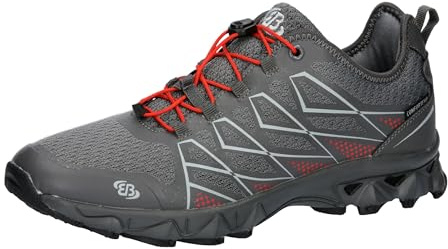 Brütting Misión, Zapatillas para Carreras de montaña Unisex Adulto, Gris Rojo, 39 EU