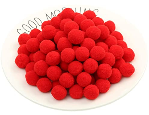 100 Stück 20 mm Näh Pompons Bommeln zum Annähen Flauschige Pom Poms (02_) | Pompons zum Annähen, bommel für Näharbeiten, Flauschige Weich Rund Pompoms für Textilverzierung und Bekleidungszubehör