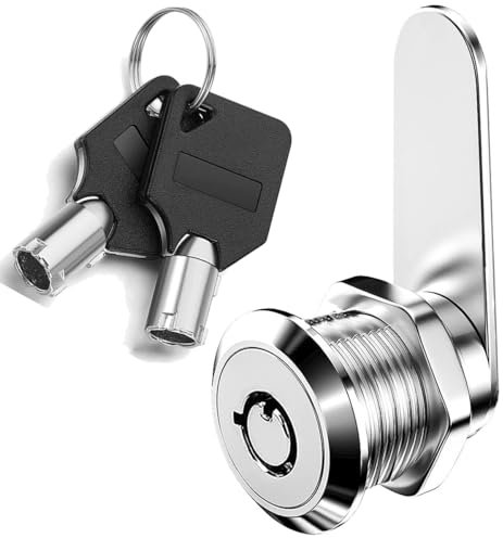 ZiYuya 30mm Serratura tubolare a camma con chiave, serratura per cassetta delle lettere, serratura per armadietto, serratura per cassettiera, serratura per armadietto