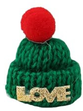 BABANI 120 Stück Mini Mützchen Für Sorgenwürmchen Basteln Mützen Strickmützen Zum Für Weihnachtsmützen Puppen Hut Zum Kleine Für Weihnachten Basteldekoration Gestrickt Ornamente (2)