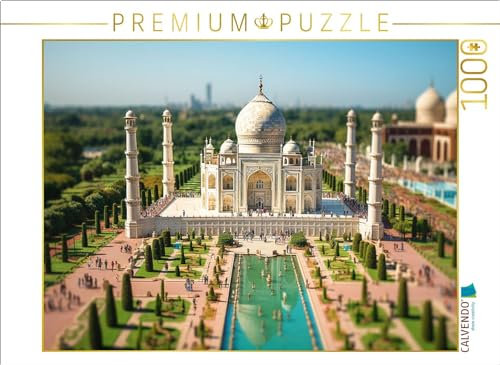 CALVENDO Puzzle Erinnert an Taj Mahal Indien | 1000 Teile Lege-Größe 64 x 48 cm Foto-Puzzle für glückliche Stunden