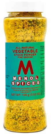 Menol Spices Gemüsebouillon - 100% natürlich - fein gemahlen - 100g in Streuerflasche - Gourmetqualität