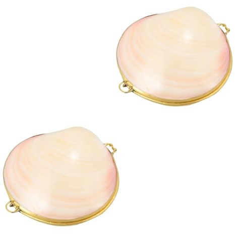SEWACC 2 Stück Muschel Schmuckkästchen Schmuckschatullen Ringschmuck Kinderschmuck Muscheln Schmuckaufbewahrungskoffer Ohrring Juwelenbesetzte Schmuckkästchen