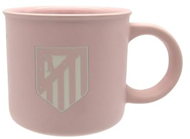 CYPBRANDS Atlético de Madrid, Taza, Taza Cerámica, Desayuno, Menaje, Tazas Originales, Color Rosa, Producto Oficial