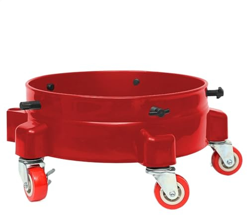 Versátil cubeta – Portaobjetos duradero con ruedas giratorias | Marco de cubo multiusos, soporte conveniente para tareas de cocina, contenedores de aceite, trabajos de lechada, detalles de automóviles