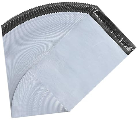 Chiluxendo 120pezzi buste per spedizioni, sacchetti spedizione vinted, Autoadesive pacchi, busta postali Plastica, mailing bags, Non Trasparenti, per indumenti, libro, scarpe, S, (6x9inch/15.5×23cm)