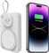 Powerbank für Magsafe, Magnetische Power Bank 10000mah, PD 22.5W USB-C Ausgabe, Kabelloses Tragbares Ladegerät mit Typ-C-Eingang und -Ausgang, ür iPhone 16/15/14/13/12/Pro/Pro Max Serie weiß