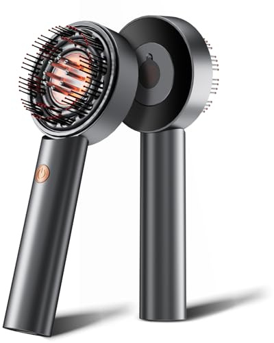 2 In 1 Kopfhaut MassagebüRste Elektrisch und HaaröL Applikator | mit Rotlichttechnologie, IPX7 Wasserdicht, 3 Stufig Einstellbar, mit 6ml Reservoir, zur Massage und Kopfhautpflege