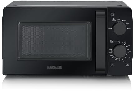 SEVERIN MW 9587 Mikrowelle Schwarz (matt), Edelstahl 800W Timerfunktion