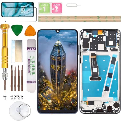 Gadget Troops LCD-Display-Baugruppe für Huawei P30 Lite (48MP-Version) MAR-LX1A, MAR-LX1B Bildschirm-Ersatz-Kit (Schwarz)