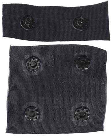 Event Decor Shop Black Snap Fastener Ribbon for Sewing 18mm x 10m, 10pcs