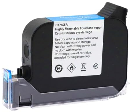 IJOSADON JS12 Kompatible Tintenpatrone Kompatibel mit Handheld Online Inkjet -Drucker 12.7mm schnelles schnelles trockenes Öko -Lösungsmittel -Adhäsion JS12(Black)