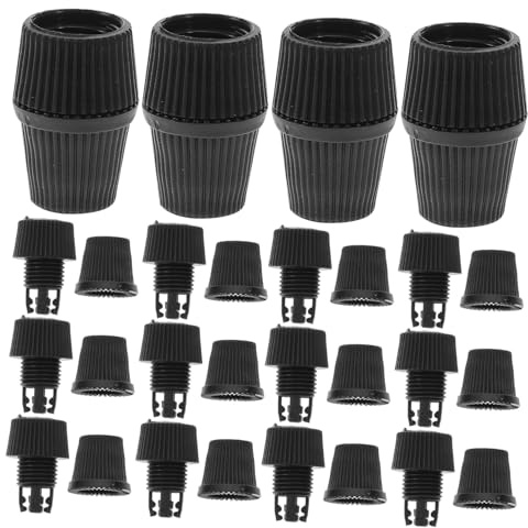 KICHOUSE Strain Relief Cord Connectors Cord Grip Connector 4-6Mm Black PP Heat Resistant Easy to Install for Ceiling Lighting Pendant Light 100 Sets