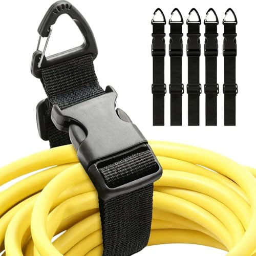 5er-Pack Verlängerungskabel-Organizer mit Dreieckclips, Verstellbarer Verlängerungskabel Organizer, Wandmontierbar für Kabel, Schläuche und Seile, für Zuhause, Büro, Wohnmobil und Garage