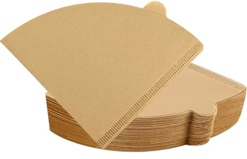 100 Piezas Filtros de Café de Papel Cónico, Papel de Filtros de Café Tamaño 2, Filtros para Cafes Natural para Filtros Manuales, Cafeteras y Vasos Filtrantes 2-4 Tazas (V02)
