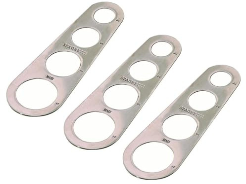 SAFIGLE 3 pezzi Misuratore Spaghetti Acciaio Inossidabile Strumento Cucina per Porzioni Precise Persone Utensile Pasta per Conservazione Facile Righello Dosatore Spaghetti per Uso
