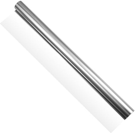 Housoutil Film de Protection pour Fenêtre Adhésif pour Vitre en PVC Argenté, Anti-UV, Bloque la Chaleur, Confidentialité à Domicile, pour Balcon et Fenêtres