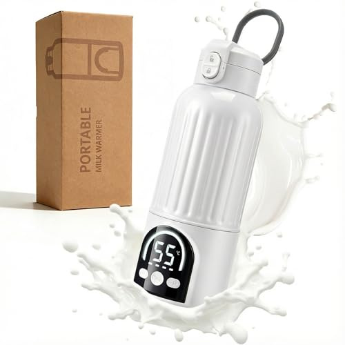 Eirolace Flaschenwärmer Baby Unterwegs,Sterilisationsfunktion,35–70°C,500Ml | Schnelles Aufheizen,Tragbarer Flaschenwärmer,Hohe Wärmespeicherung,Mobiler Flaschenwärmer Baby Für Muttermilch,Nacht,Ausflüge