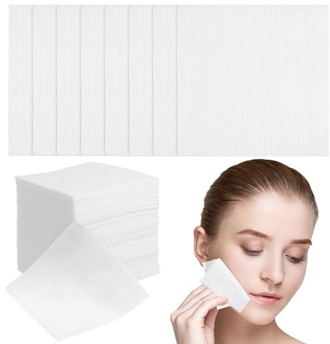 IWOWHERO Einweg Make Up Entferner Pads aus Atmungsaktivem Vliesstoff 400 Stück für Sanfte Gesichtsreinigung und Makeup Entfernung Weiß Einzeln Verpackt