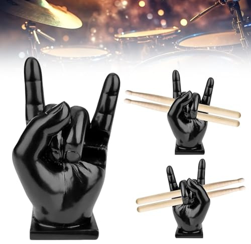 Creative Rock Hand, Drumstick Halter Drumstick Holder Hand, Drumstick Halter Harz, Drumstick Display Ständer Rack, Kreativer Trommelstick Halter, Geschenke für Schlagzeuger