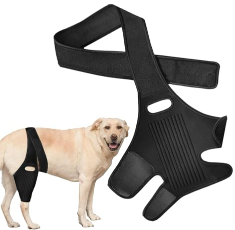 Soporte para piernas de perro – Protector de rodilla ajustable, barras estabilizadoras reforzadas, cómodas correas de cuidado de cadera para la recuperación, protección de articulaciones, ayuda para