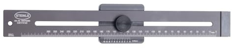 STEINLE 5410 ALU Streichmaß Streichmass mit Anschlaghaken mm-Teilung 250 mm