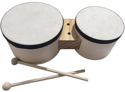 Barntrumma – pedagogisk bongoleksak | Äkta musikinstrument för småbarn från 2 år, flickor, nybörjare, vardagsrum, fest, scen, musik, lärande, , underhållning
