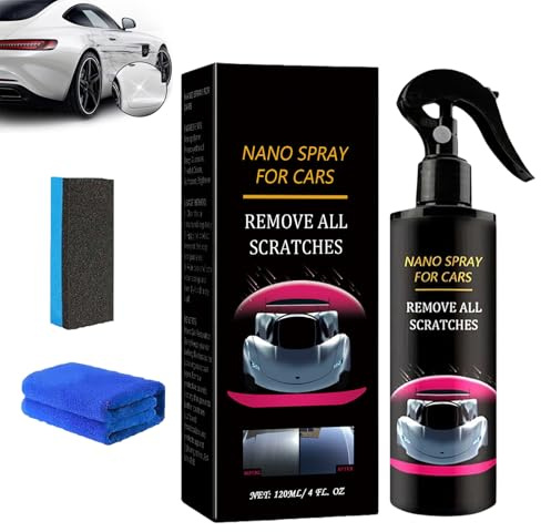 Kit Rimuovi Graffi Auto, Car Scratch Remover, Polish Auto Rimuovi Graffi, Rimuovi Graffi Auto per Carrozzeria, Spray di Rivestimento Nano Anti Graffio Rapido, 120ml (1)