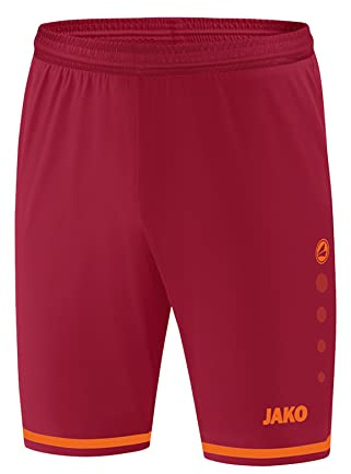 JAKO Herren Sporthose Striker 2.0, Weinrot/Neonorange, XL