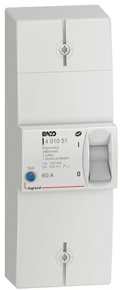 Disjoncteur Enedis 2P - 60A non réglable - différentiel 500mA instantané LEGRAND