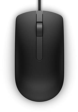 Dell MS116 USB Wired Mouse, Sapphire, BrownBox, Black, W125716432 (Sapphire, BrownBox, Black, EPEAT, Chicony, EMEA, APJ (exclude China))